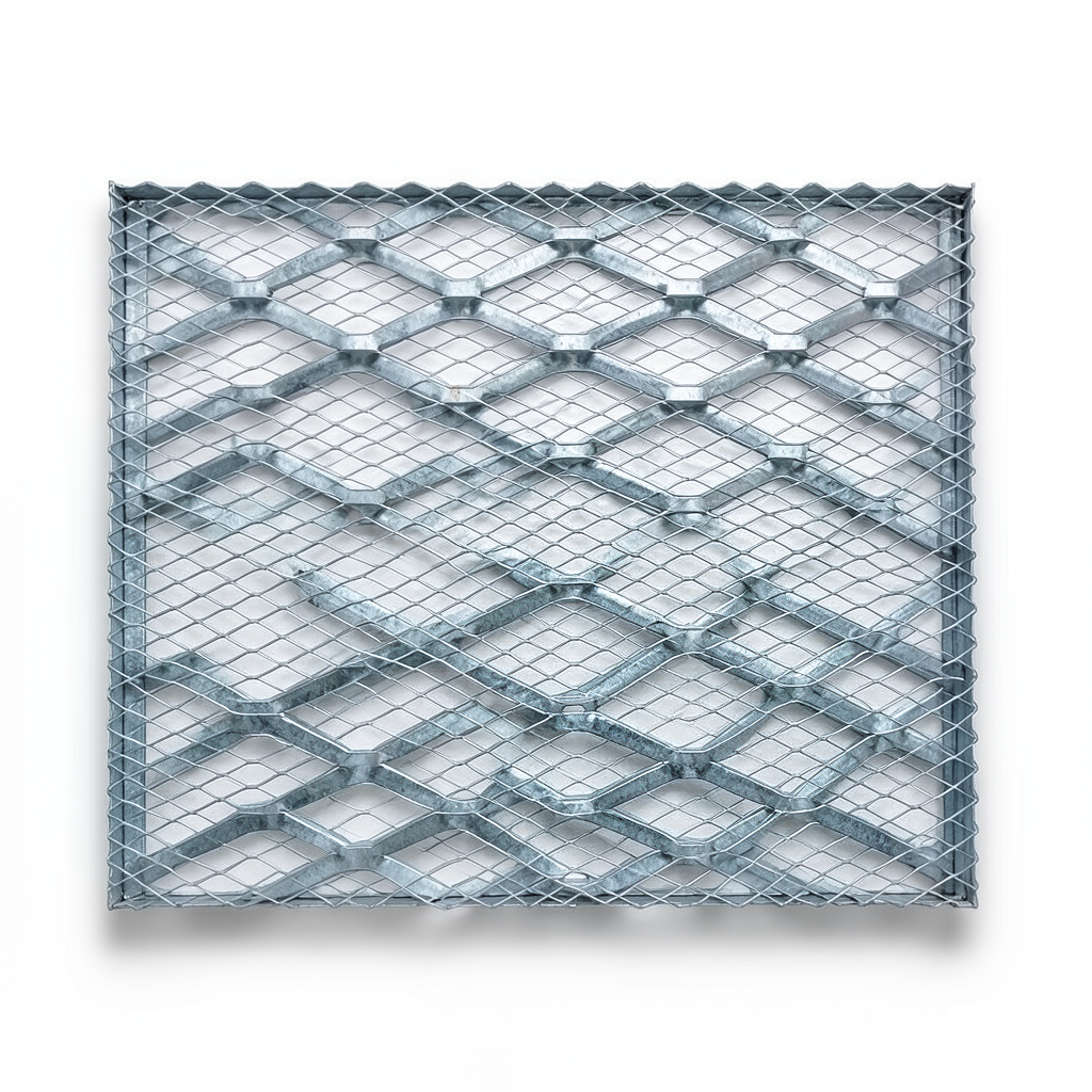 Galvanised Steel Expanded Metal Mesh Bahri Thickness 2.7 mm Width 1.22 m Length 1 m