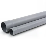 انابيب بلاستيك UPVC ضغط 10 بار SDR 26 مقاس 250 مم سمك 9.6 مم لون رمادي