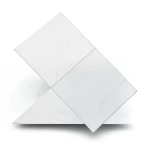 ارضيات بورسلين 60×60×0.9 سم، لون أبيض، موديل ستاتاريو