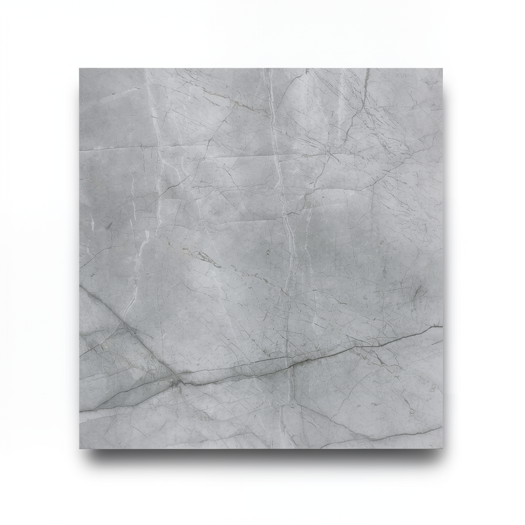 بلاط بورسلان مصقول ابعاد 120 ×120 سم، لون رمادي، موديل SilverRoot