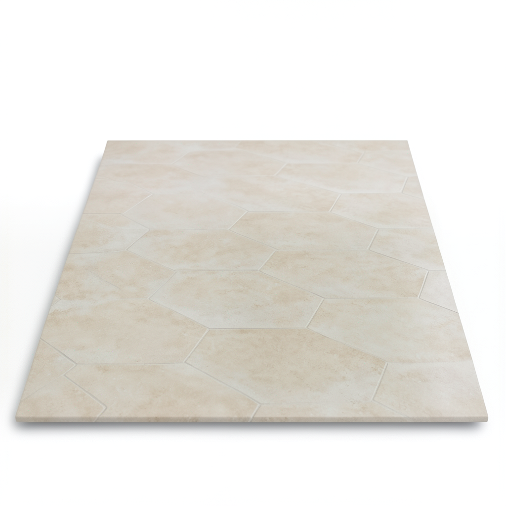 Spanish Porcelain Floor Tiles 48.5×56 cm, Beige Color, Atelier Model