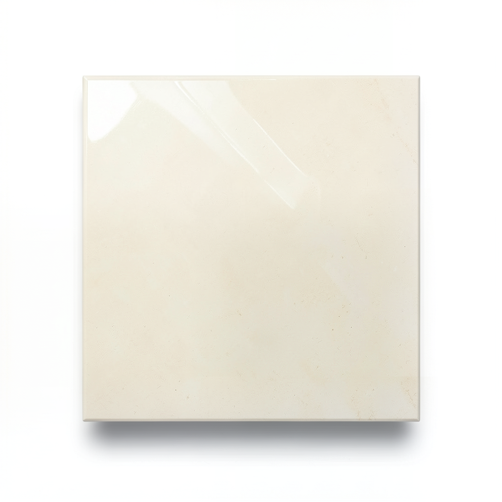 Glossy Porcelain Tiles 75x75 cm, Cream Color, Flash Model