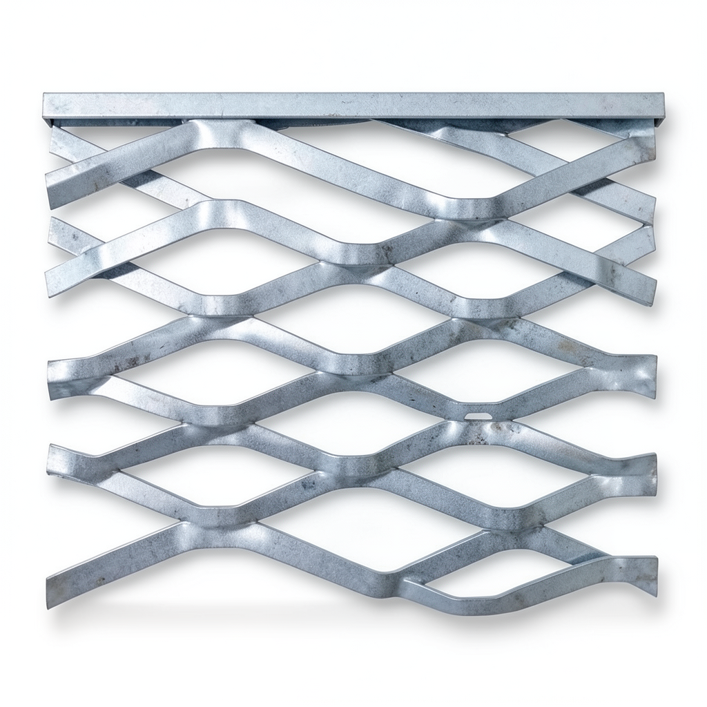 Galvanised Steel Expanded Metal Mesh Bahri Thickness 1.8 mm Width 1.22 m Length 3 m