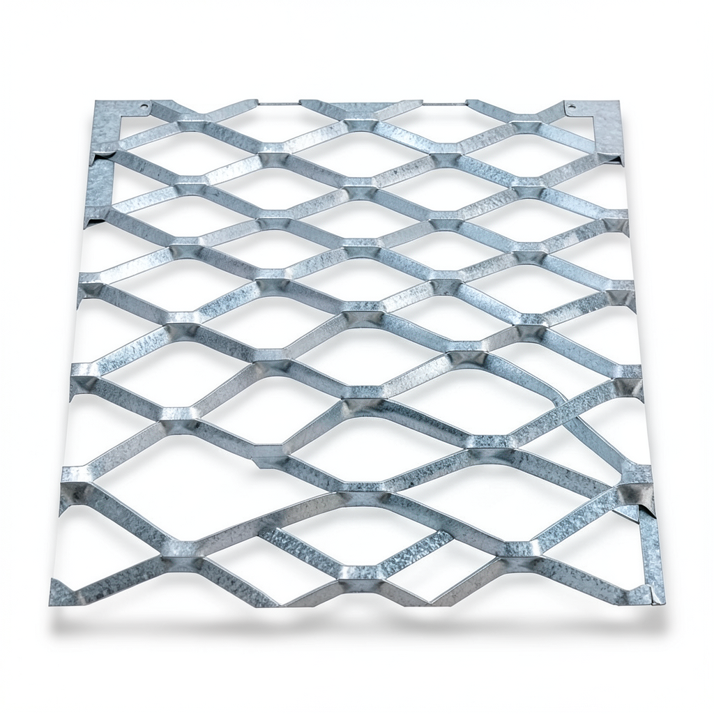 Galvanised Steel Expanded Metal Mesh Bahri Thickness 1.5 mm Width 1.22 m Length 3 m