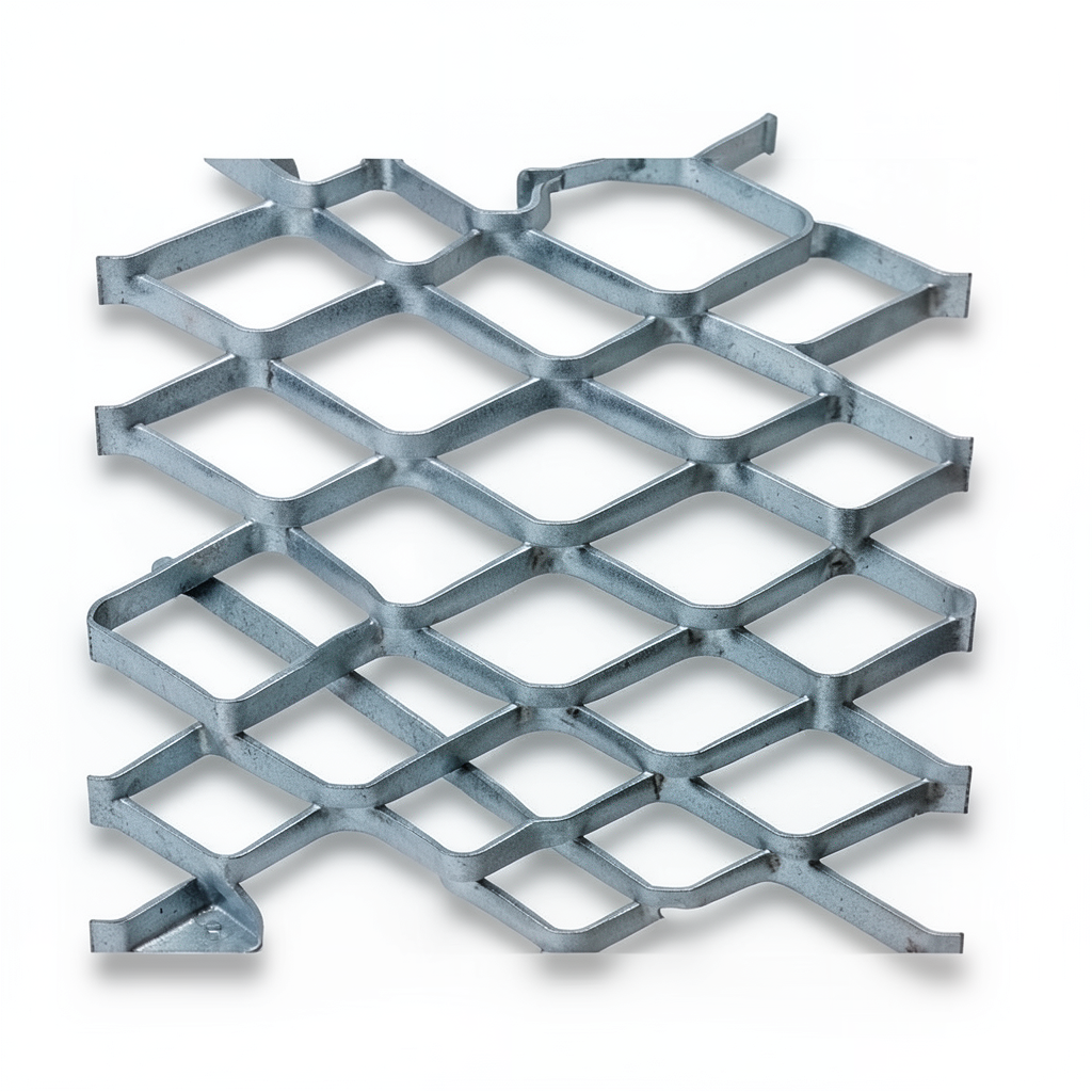 Galvanised Steel Expanded Metal Mesh Bahri 1.7 mm Thickness 3 m Length 1.22 m Width