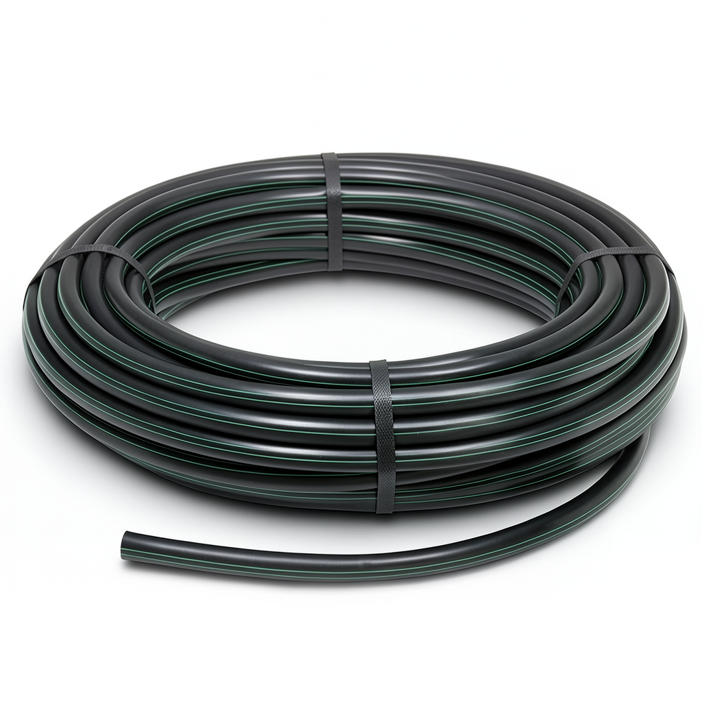 لفة أنابيب بلاستيك HDPE ضغط 6 بار PE 80 قطر خارجي 125 مم SDR 22 لون أسود