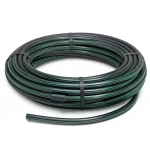 لفة أنابيب HDPE ضغط 12.5 بار PE 80 قطر خارجي 25 مم SDR 11 أسود مع خط أخضر