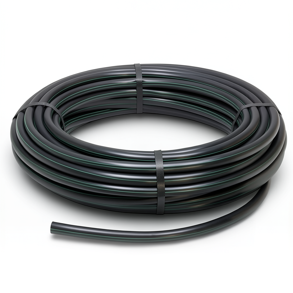 لفة أنابيب بلاستيك HDPE ضغط 6 بار PE 80 قطر خارجي 125 مم SDR 22 لون أسود