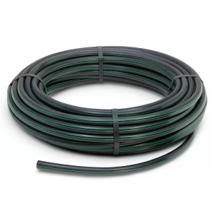 لفة أنابيب بلاستيك HDPE ضغط 12.5 بار PE 80 قطر خارجي 40 مم SDR 11 أسود مع خطوط خضراء
