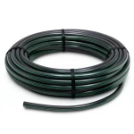 لفة أنابيب HDPE ضغط 12.5 بار PE 80 قطر خارجي 50 مم SDR 11 لون أسود مع خط أخضر