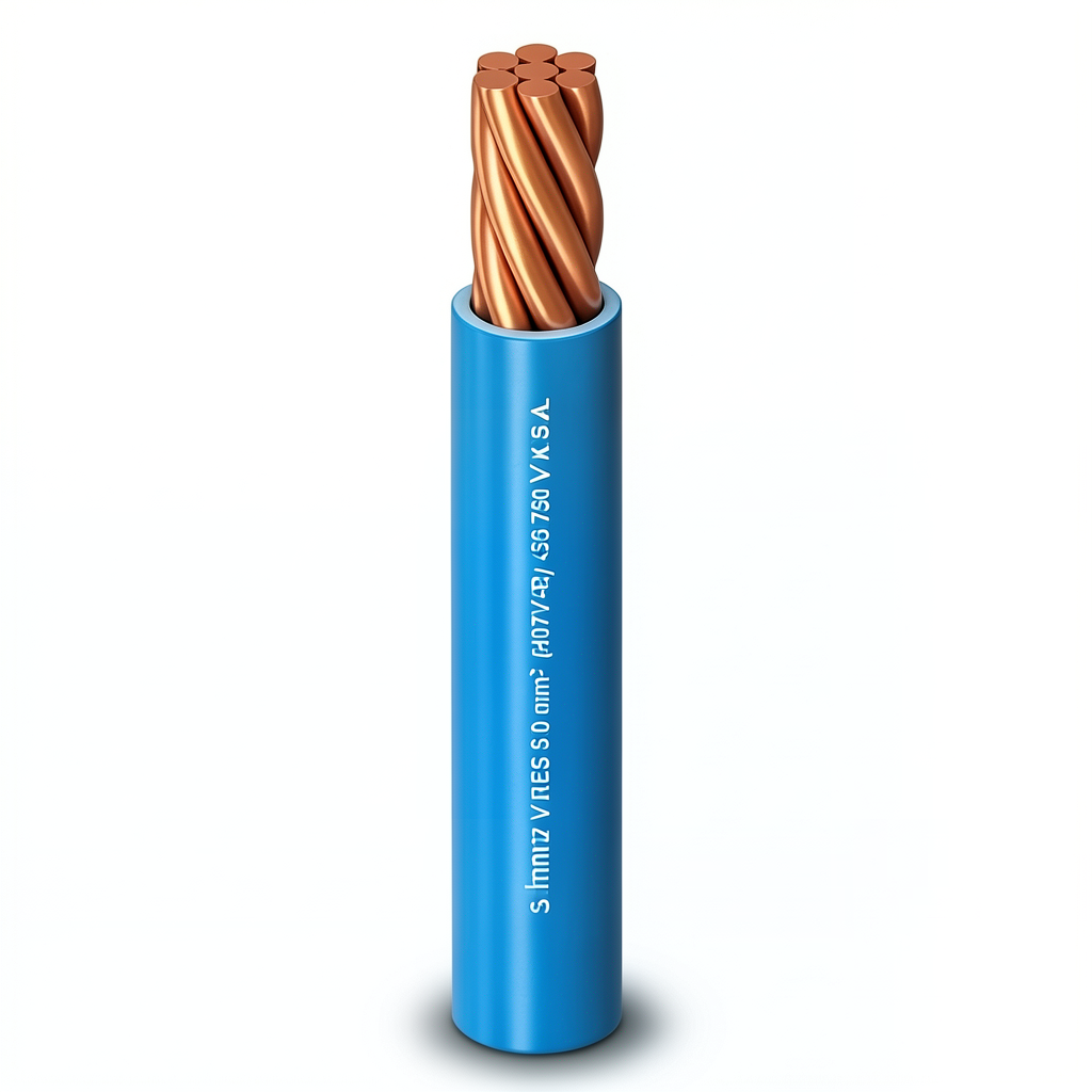 Stranded Single Wire 35sq mm 450/750V Copper Conductor PVC Insulated, Blue | Al Fanar