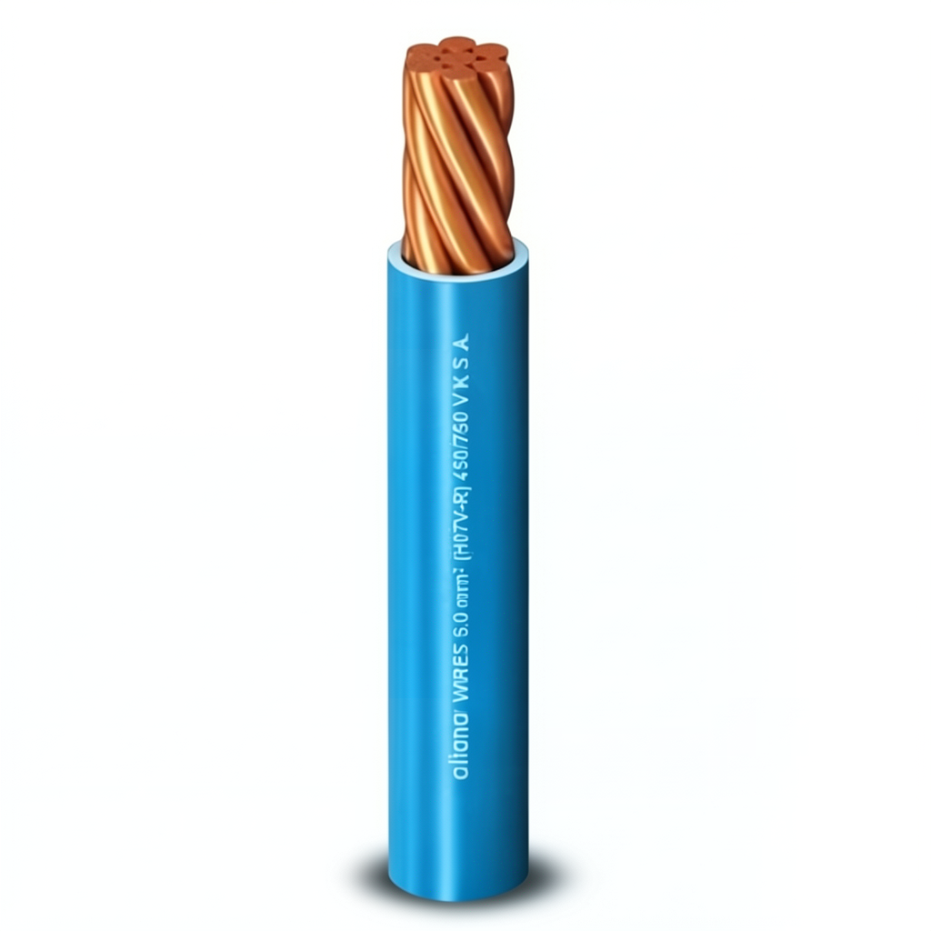 Stranded Single Wire 6mm² 450/750V Copper Conductor PVC Insulation, Blue | Al Fanar
