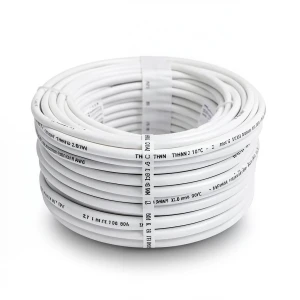 كابل نحاس THHN/THWN معزول PVC 105 درجة مئوية مقاس 2.08 مم² قطر 2.7 مم 600 فولت طول 500 قدم أبيض | شركة الفنار