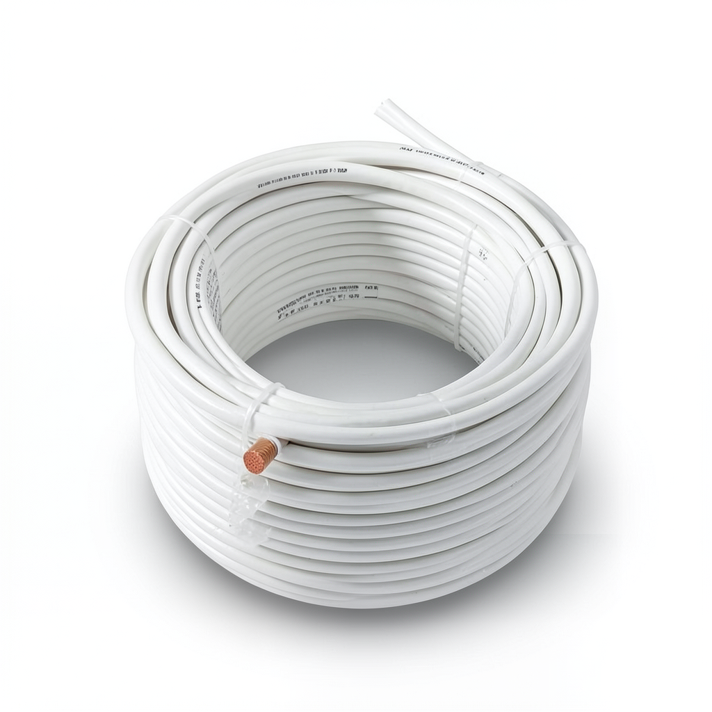 كابل نحاس THHN/THWN معزول PVC 105°C مقاس 2.08 مم² 600 فولت طول 300 قدم أبيض | شركة الفنار