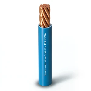 لفة سلك كهرباء مفرد مجدول 50 ملي 450/750 فولت موصل نحاس عزل PVC، أزرق | شركة الفنار