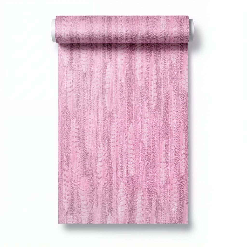 Pattern Wall Covering Pink Color Length 10m Width 0.53m Model 17961