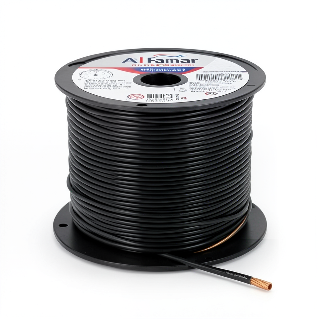 Copper Electrical Stranded Wire 10mm 450/750V PVC Insulated, Black | Al Fanar
