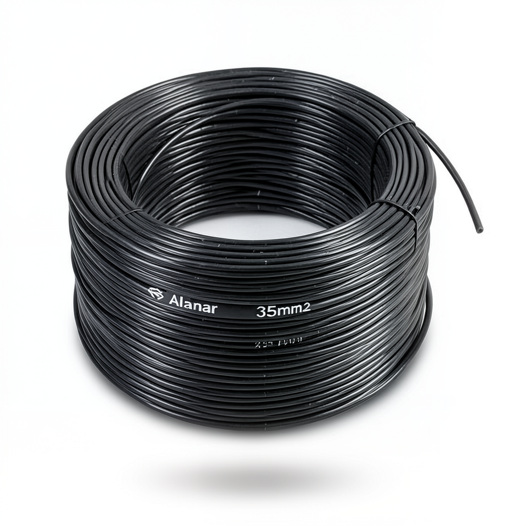 Electrical Copper Stranded Wire Coil 35mm2 450/750V PVC Sheathing, Black | Al Fanar