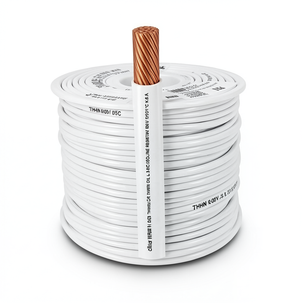 THHN/THWN Copper Cable PVC 105°C Insulation Size 3.31 mm² Diameter 3.1 mm 600 Volt Length 250 Ft White | Al Fanar