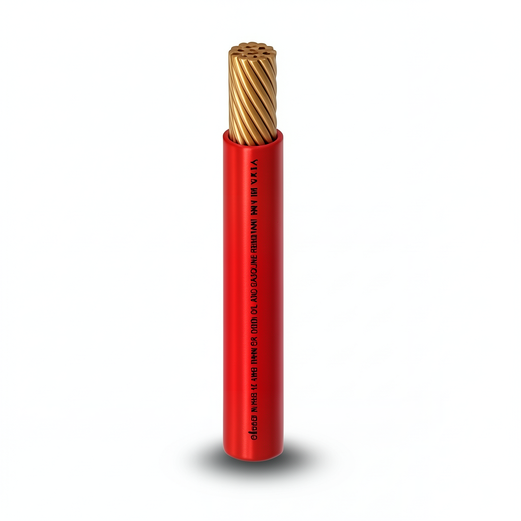 كابل نحاس THHN/THWN معزول PVC 105°C مقاس 0.82 مم² 600 فولت 500 قدم أحمر | شركة الفنار