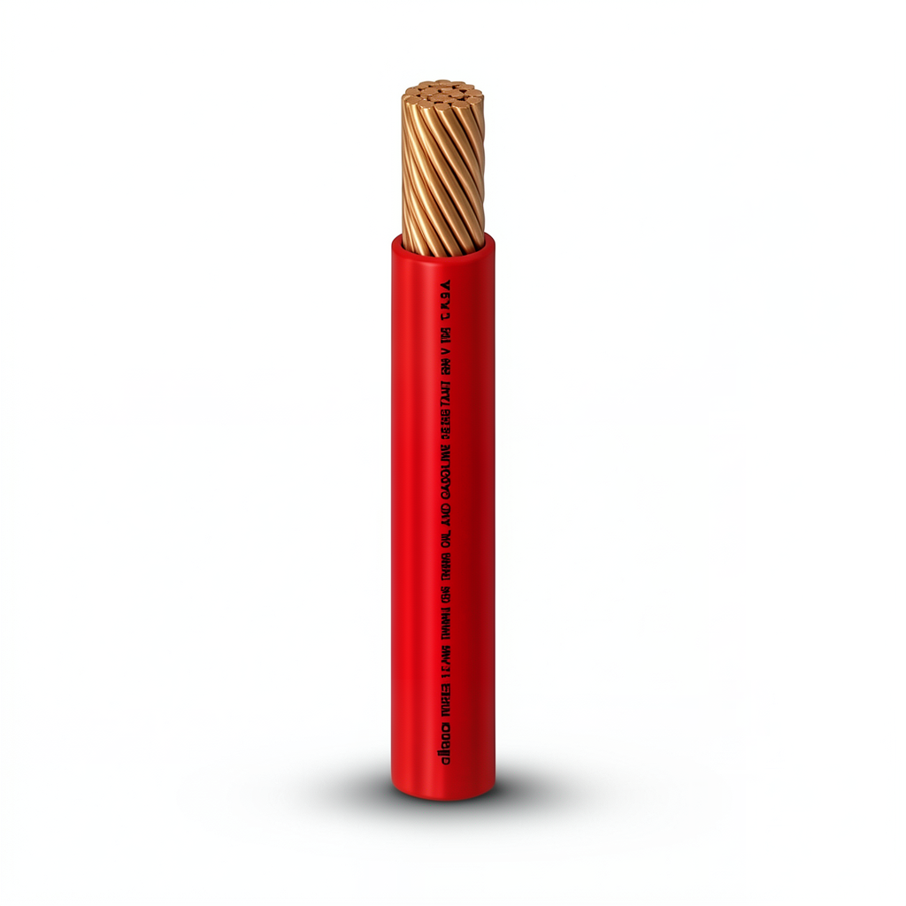 كابل نحاس THHN/THWN معزول PVC 105°C مقاس 1.31 مم² 600 فولت طول 500 قدم أحمر | شركة الفنار