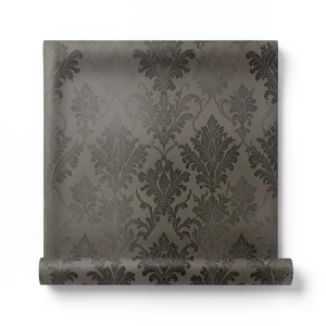 ورق حائط ايطالي تصميم نقشات مقاس 10 م×1.06م، بيج غامق