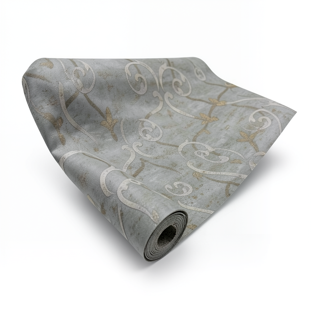 Classic Wallpaper Length 10m, Width 0.73m, Gray Color, Model 81003