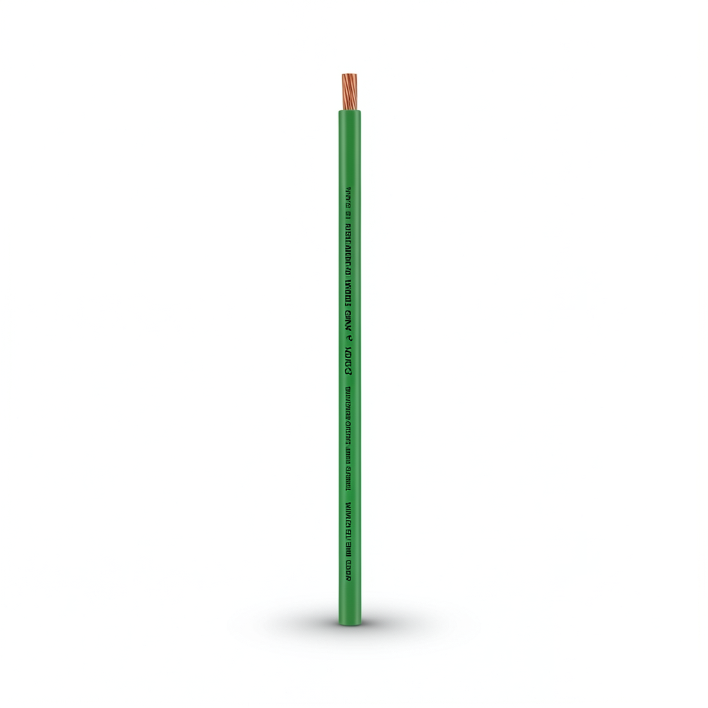 كابل نحاس THHN/THWN معزول PVC 105°C مقاس 2.08 مم² 600 فولت طول 500 قدم أخضر | شركة الفنار