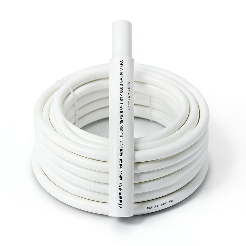 THHN/THWN Copper Cable PVC 105°C Insulation Size 3.31 mm² Diameter 3.1 mm 600 Volt Length 250 Ft White | Al Fanar