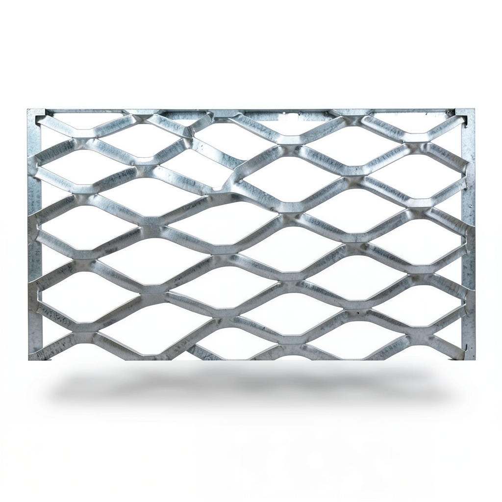 Galvanised Steel Expanded Metal Mesh Bahri 1.4 mm Thickness 5 m Length 1.22 m Width