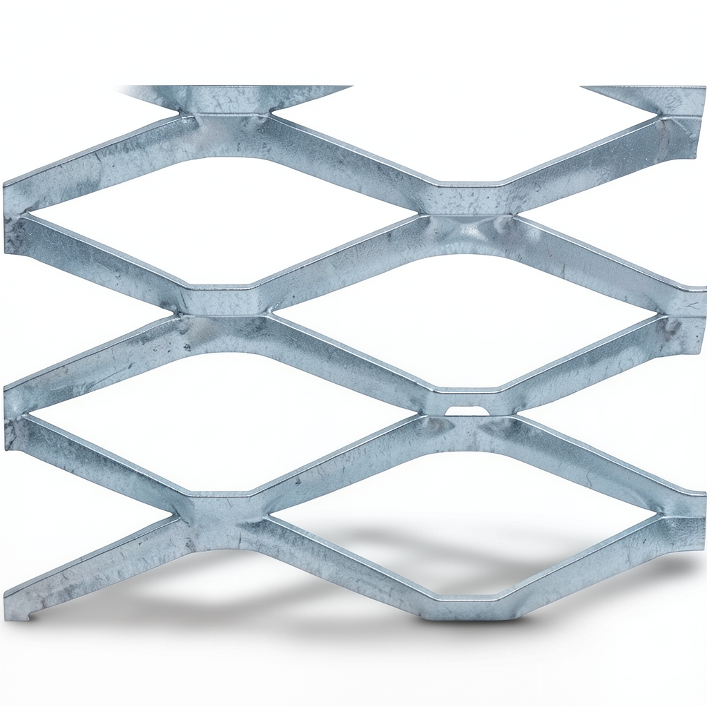 Galvanised Steel Expanded Metal Mesh Bahri 1.4 mm Thickness 5 m Length 1.22 m Width