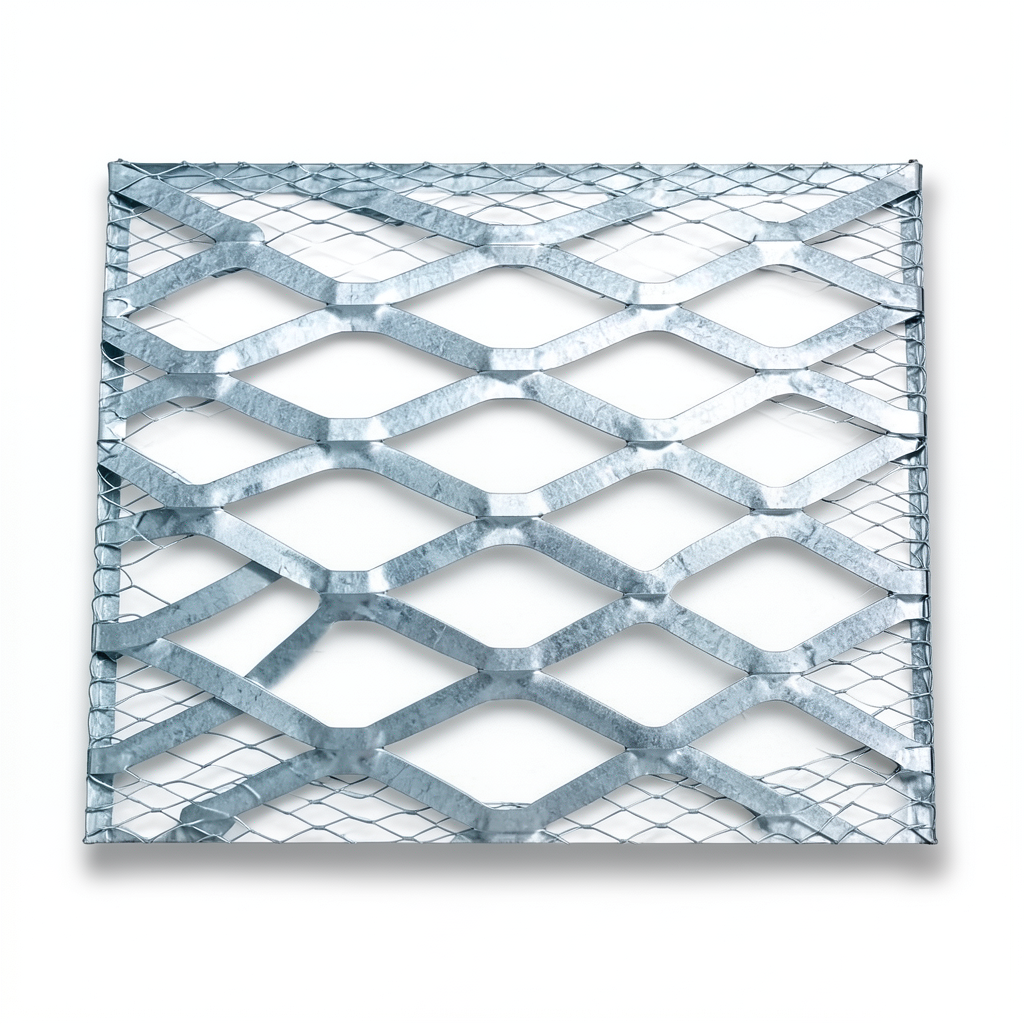 Galvanised Steel Expanded Metal Mesh Bahri Thickness 1.7 mm Width 1.22 m Length 5 m