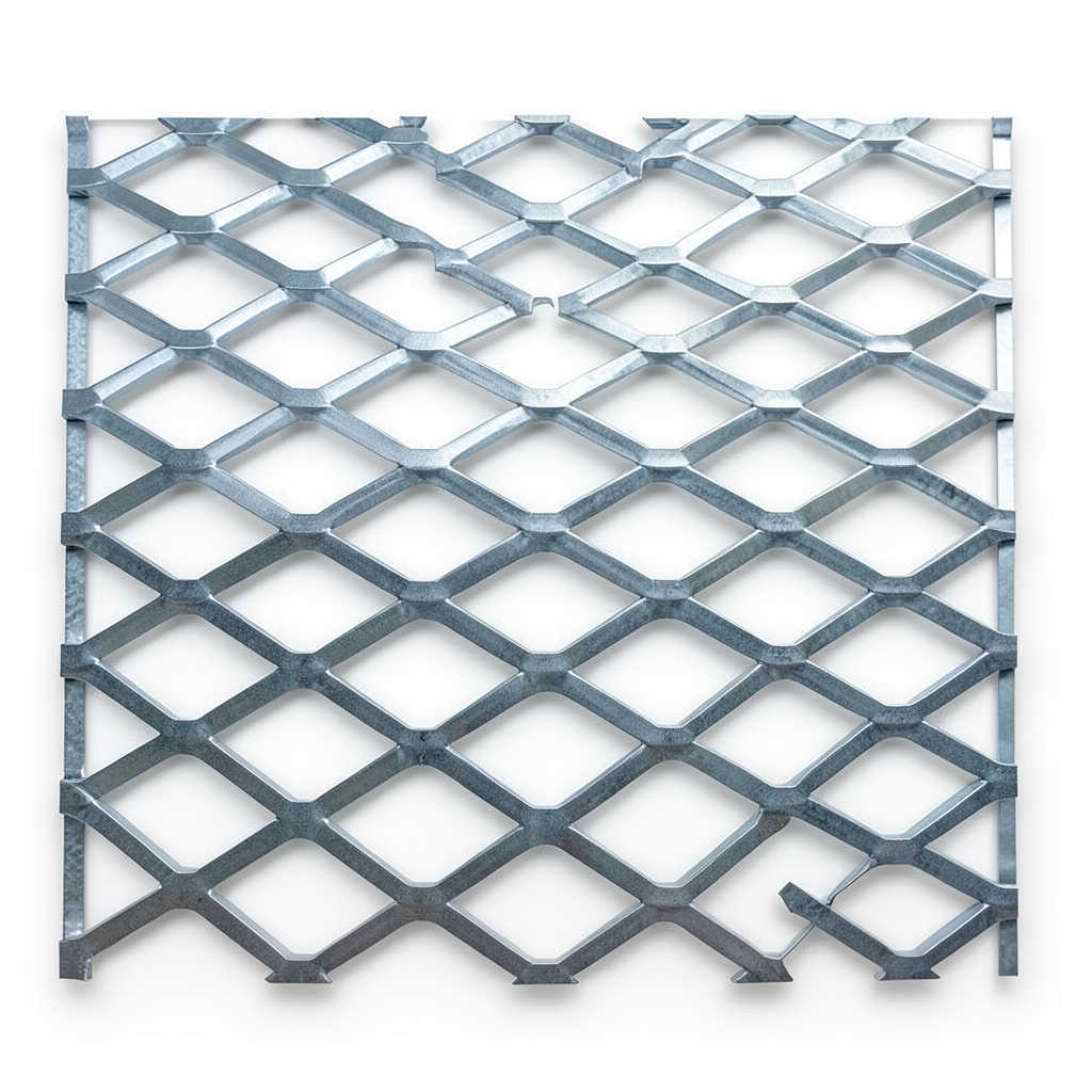 Galvanised Steel Expanded Metal Mesh Bahri Thickness 1.2 mm Width 1.22 m Length 6 m
