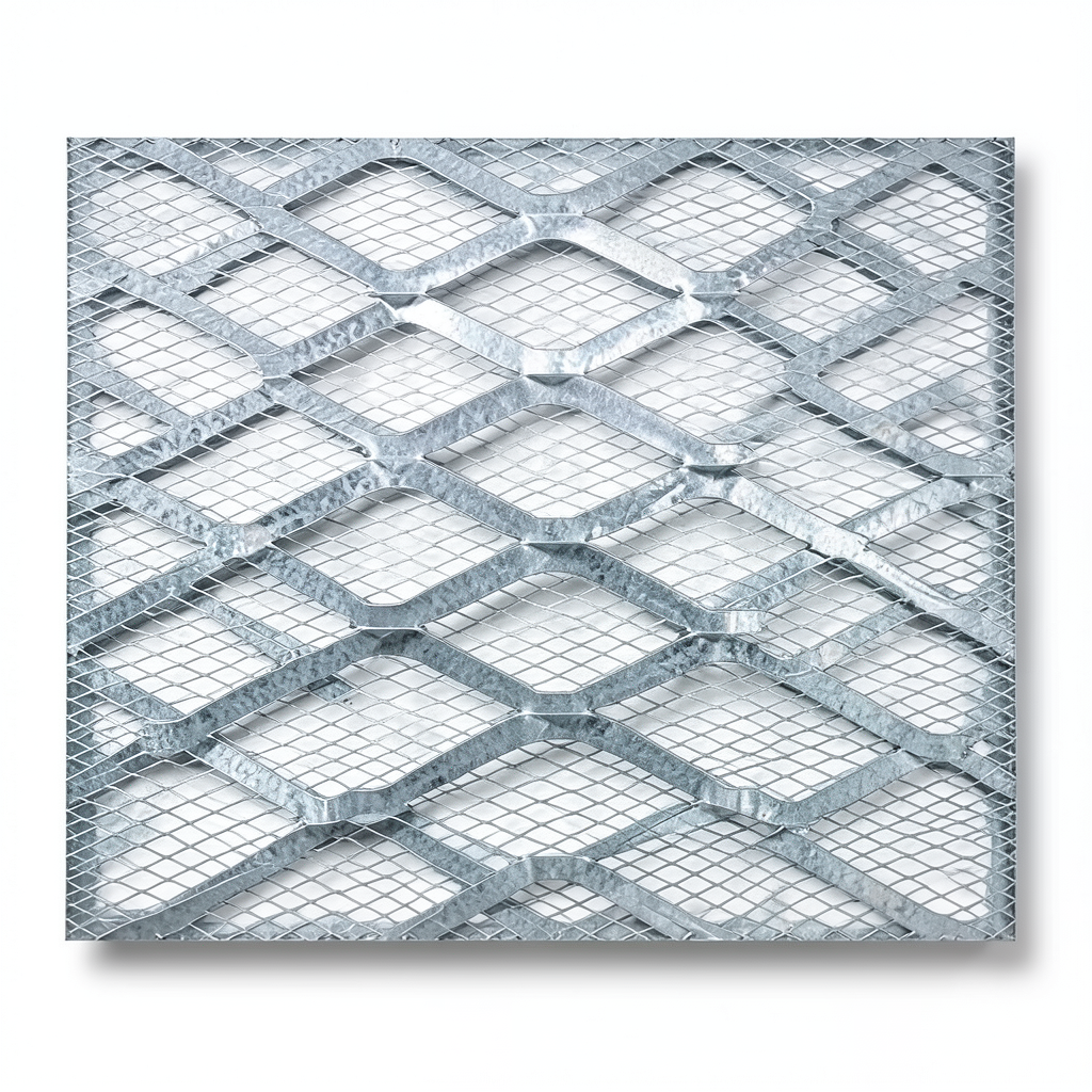 Galvanised Steel Expanded Metal Mesh Bahri Thickness 1.2 mm Width 1.22 m Length 6 m