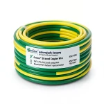 6 mm² Stranded Copper Electrical Wire, 450/750V, PVC 70°C Insulation, Yellow/Green | Asharqiyah Cables Company for Industry