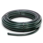 لفة أنابيب بلاستيك HDPE ضغط 12.5 بار PE 80 قطر خارجي 160 مم SDR 11 أسود مع خطوط خضراء