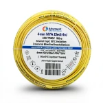 4mm NYA Electric Wire 450/750V, Stranded Copper, PVC 90°C Insulation, Yellow | Asharqiyah Cables Company for Industry