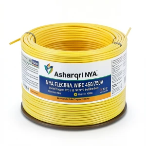 35mm NYA Electrical Wire 450/750V, Stranded Copper, PVC 90°C Insulated, Yellow | Asharqiyah Cables Company for Industry