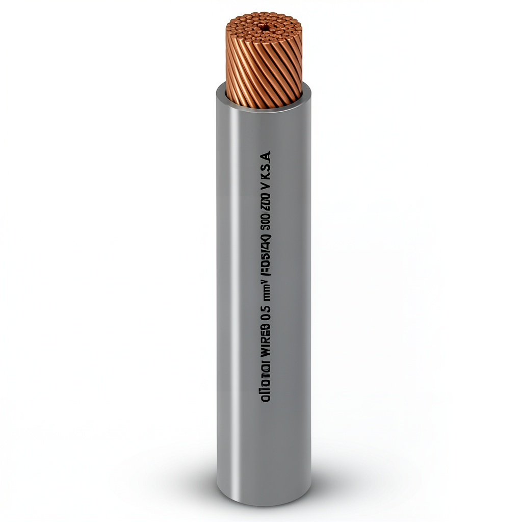 2.5mm Electric Wire Copper Conductor 0.25mm Diameter 450/750V Heat Resistant PVC Gray | Al Fanar