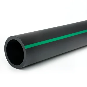 HDPE Polyethylene Pipe PN 4 Bar PE 80 OD 280 mm SDR 41 Black with Green Stripes