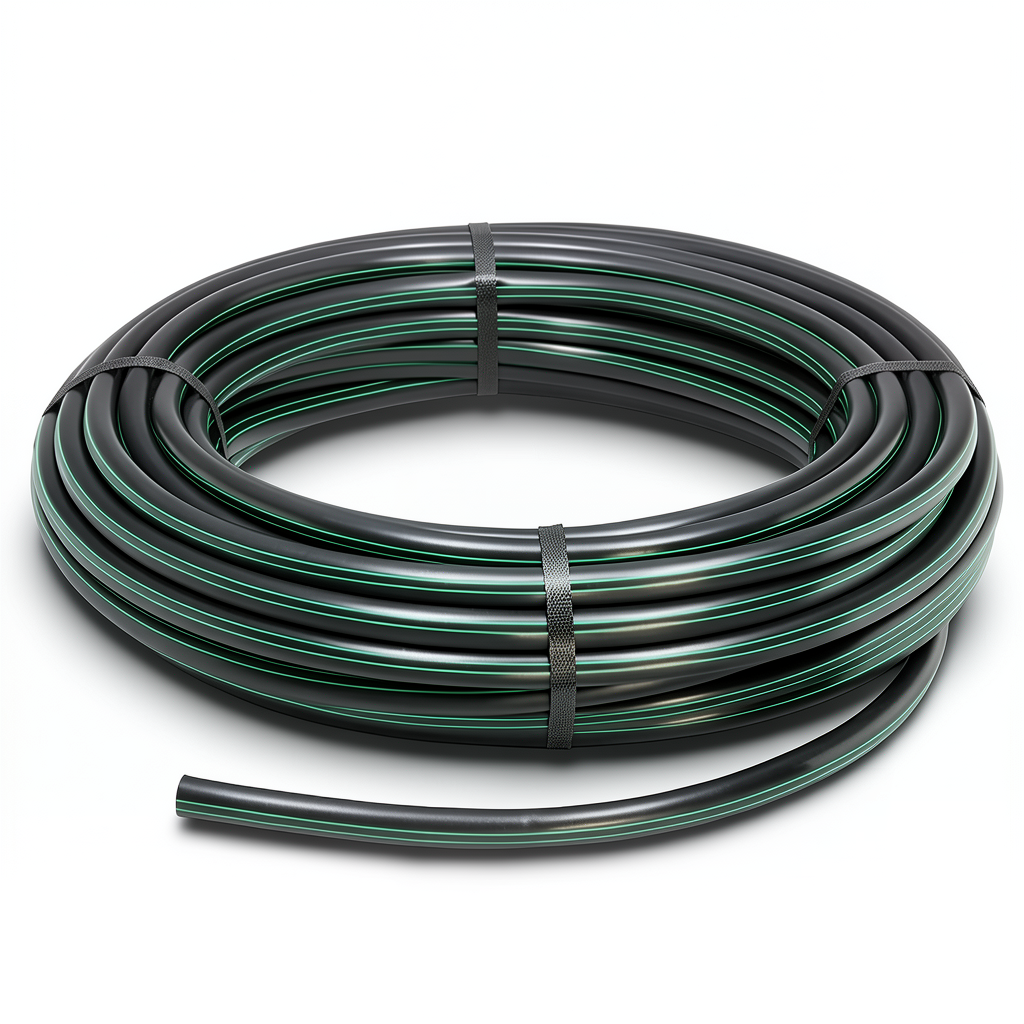 لفة أنابيب HDPE ضغط 6 بار PE 80 قطر خارجي 160 مم SDR 22 لون أسود