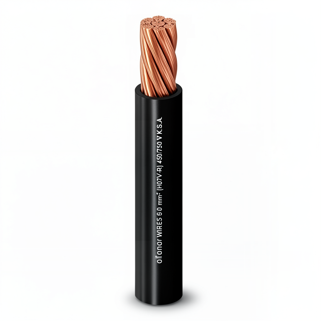Copper Stranded Wire 50mm 450/750V PVC Insulated, Black | Al Fanar