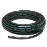 لفة أنابيب بلاستيك HDPE ضغط 16 بار PE 80 قطر خارجي 160 مم SDR 9 أسود مع خطوط خضراء