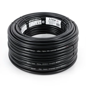 Electrical Copper Stranded Wire Coil 70mm2 450/750V PVC Sheathing, Black | Al Fanar