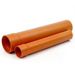مواسير UPVC لأنظمة الصرف الصحي ضغط 10 بار مقاس 90 mm سماكة 3.5 mm لون برتقالي