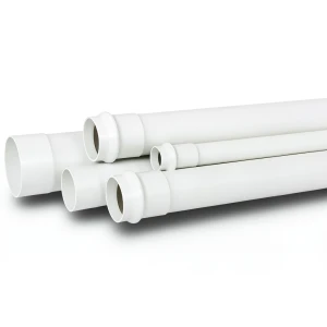 أنابيب UPVC لأنظمة الصرف الصحي SDR 34.4 مقاس 90 مم سماكة 2.7 مم لون أبيض