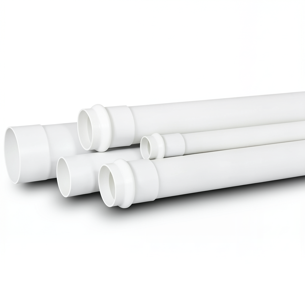 UPVC Plastic Pipe for Sewerage Systems SDR 33 40 mm OD Thickness 1.5 mm White