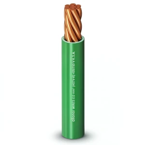 سلك كهرباء نحاس مجدول معزول PVC، مقاس 2.5mm، 450/750 فولت، أخضر | شركة الفنار