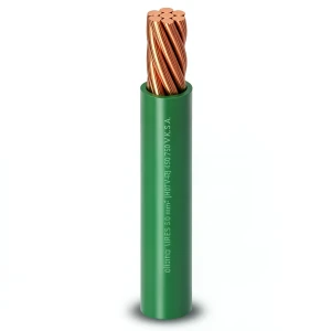 سلك مفرد نحاس مجدول معزول PVC، مساحة 10 ملم²، 450/750 فولت، أخضر | شركة الفنار