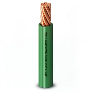 سلك مفرد نحاس مجدول معزول PVC، مقاس 25 mm2، 450/750 فولت، أخضر | شركة الفنار